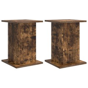 vidaXL Supporto per piante 2 pz Rovere Fumo 30,5 x 30 x 43 cm