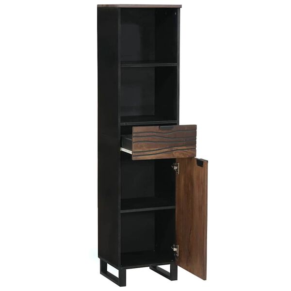 vidaXL Armadio per Lavabo da Bagno con porta Noce 38 x 33 x 160 cm