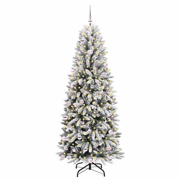 vidaXL Albero di Natale artificiale con 300 LED Bianco 240 cm