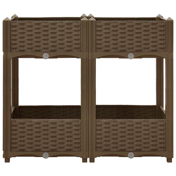 vidaXL Fioriera Rialzata 80x40x71 cm in Polipropilene