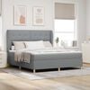 vidaXL Letto con molle e materasso Grigio Scuro 90x190 cm Tessuto