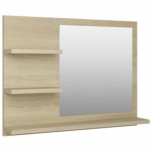 vidaXL Specchio da Bagno Rovere Sonoma 60x10,5x45 cm Legno Multistrato
