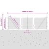 vidaXL Palo della recinzione Grigio 100 x 0,5 m (rete da 13 mm)