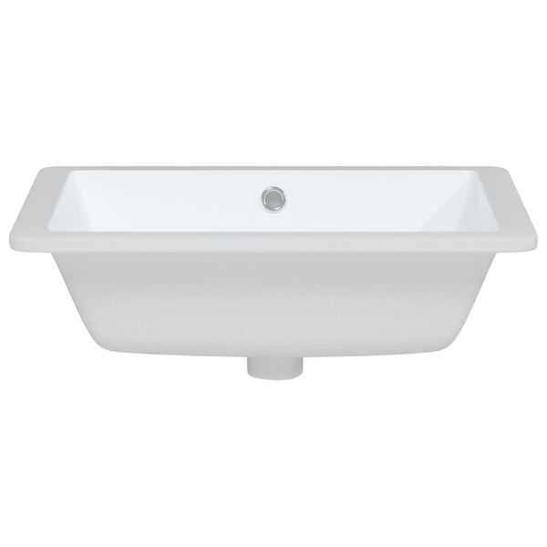vidaXL Lavandino da Bagno Bianco 50x40,5x18,5 cm Rettangolare Ceramica