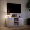 vidaXL Mobile Porta TV con LED Bianco 100x34x50 cm in Truciolato