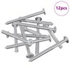 vidaXL Viti per mobili 12 pz Argento M6 x 70 mm Acciaio