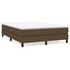 vidaXL Struttura Letto a Rete a Molle Marrone Scuro 140x190 cm Tessuto