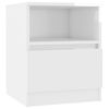 vidaXL Comodino Bianco Lucido 40x40x50 cm in Legno Multistrato