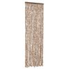 vidaXL Tenda Antimosche Beige e Marrone Scuro 56x200 cm in Ciniglia