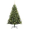 vidaXL Albero di Natale Artificiale Pieghevole 150 LED Verde 150 cm