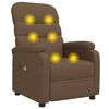 vidaXL Poltrona Massaggiante Elettrica Marrone in Tessuto