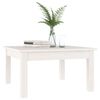vidaXL Tavolino da Salotto Bianco 55x55x30 cm Legno Massello di Pino