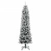 vidaXL Albero di Natale Artificiale con 150 LED e Neve Fioccata 150 cm
