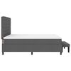 vidaXL Letto a molle con materasso Grigio scuro 180 x 200 cm Tessuto