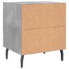 vidaXL Comodino Grigio Cemento 40x35x47,5 cm in Legno Multistrato