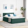 vidaXL Letto con Contenitore Verde Scuro 140 x 200 cm Velluto