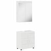 vidaXL Set di mobili per il bagno TULUM 2 pz Bianco Lucido