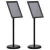 vidaXL Supporti per poster 2 pz Nero 32.7 x 24 x 108 cm Alluminio