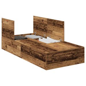 vidaXL Struttura letto con contenitore Legno vecchio 80 x 200 cm