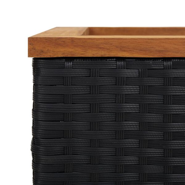 vidaXL Fioriera Nera 80x40x40 cm in Polyrattan