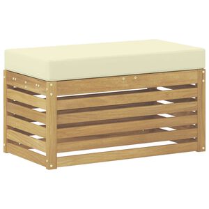vidaXL Panca da esterno con cuscino Bianco 80 x 43 x 45 cm