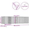 vidaXL Gabbia per cani Argento 800 x 200 x 200 cm Acciaio zincato