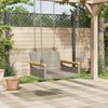 vidaXL Panchina a Dondolo Grigia 63x62x40 cm in Polyrattan