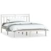 vidaXL Giroletto Bianco 150x200 cm King in Legno Massello