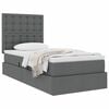 vidaXL Letto con contenitore e materasso Grigio scuro 100 x 200 cm