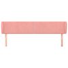 vidaXL Testiera ad Orecchio Rosa 203x23x78/88 cm in Velluto