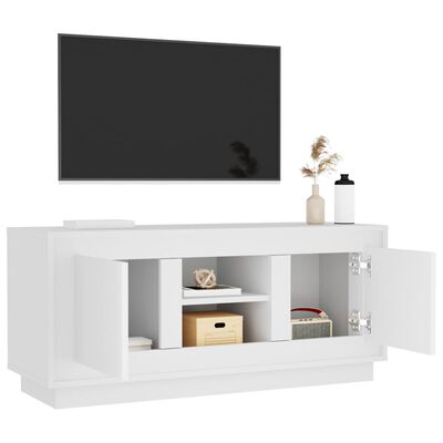 vidaXL Mobile Porta TV Bianco 102x35x45 cm in Legno Multistrato