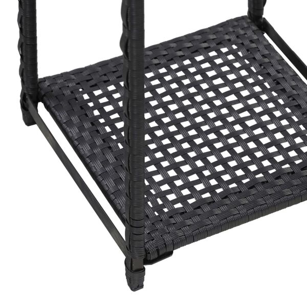 vidaXL Scaffale Nero 30x30x120 cm in Polyrattan
