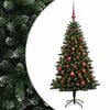 vidaXL Albero di Natale Artificiale con Palline 120 cm 150 LED