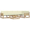 vidaXL Set di divani da esterno 6 pcs Bianco e Crema 79 x 79 x 37 cm