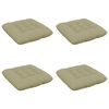 vidaXL Cuscini per Seduta VIANEN 4 pz 100% Poliestere Verde chiaro