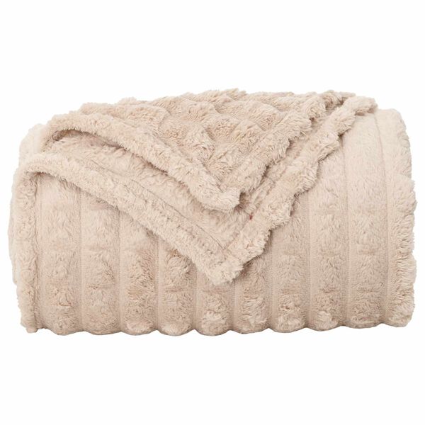 vidaXL Coperta Beige 150 x 130 cm Panno