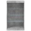 vidaXL Credenza con Luci LED Grigio Cemento 60,5x37x100 cm