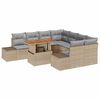 vidaXL Set Divano da Giardino 9 pz Beige e grigio