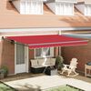 vidaXL Tenda da Sole Rosso 4,5 &times; 3 m Poliestere e metallo