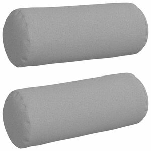 vidaXL Cuscini a rullo 2 pcs Grigio Nuvola &Oslash; 15 x 40 cm Tessuto