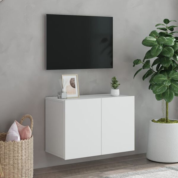 vidaXL Mobile TV a Parete Bianco 60x30x41 cm