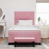 vidaXL Letto a molle con materasso Rosa 120 x 190 cm Velluto