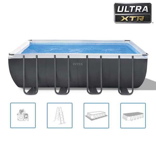 Intex Set Piscina Rettangolare Ultra XTR Frame 549x274x132 cm 26356GN