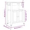 vidaXL Carrello da Cucina MONZA 60x40x88,5 cm in Legno Massello di Pino