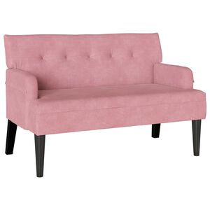 vidaXL Panca Chesterfield Rosa 112 x 65,5 x 75 cm Velluto