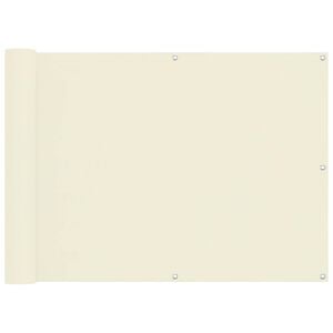 vidaXL Schermo da balcone Crema 75 x 200 cm Tessuto Oxford