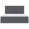 vidaXL Letto con contenitore e LED Grigio scuro 180 x 200 cm Velluto