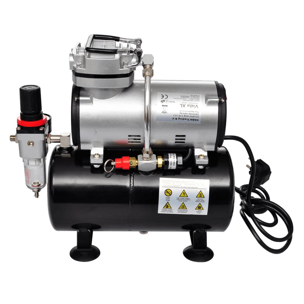Casubaris Kit de aerógrafo con compresor portátil inalámbrico kit de