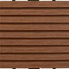 vidaXL Piastrella per Decking 11 pcs Marrone 30 x 30 cm WPC