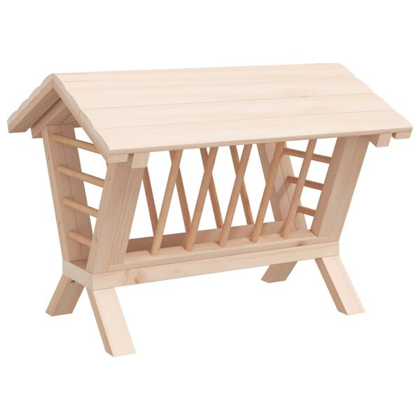 vidaXL Mangiatoia per Conigli 44x33x33 cm in Legno Massello di Abete